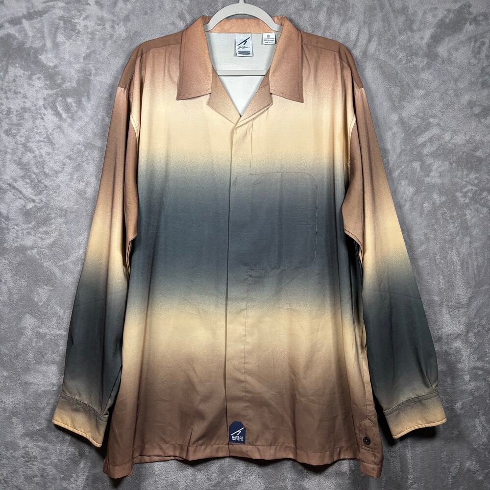 Vintage Karl Kani Ombre Gradient Dress Shirt XL Made in Korea